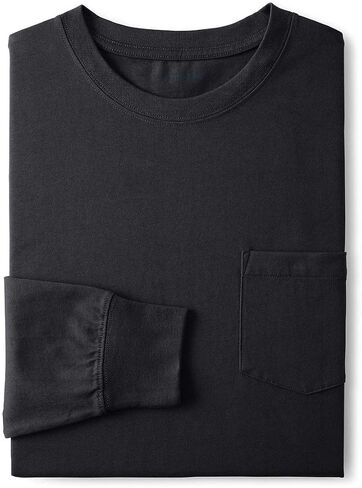 Lands' End Men's Super-T Long Sleeve T-Shirt with Pocket in Saudi Arabia