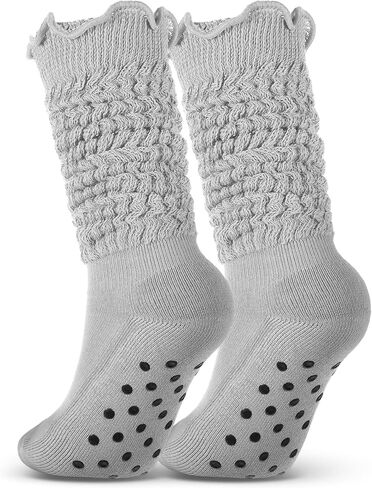 Sintege Ruffle Slouch Socks with Grips 80s Neon Women Socks for Pilates Yoga 80s 90s Halloween Christmas Costume in Saudi Arabia