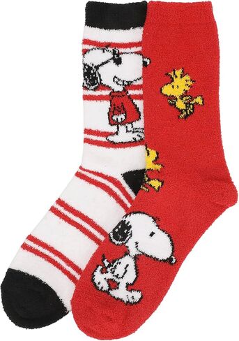 Bioworld Peanuts Snoopy and Woodstock Womens Chenille Crew Socks in Saudi Arabia