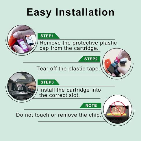 خراطيش حبر SAILNER 200XL استبدال خرطوشة الحبر المعاد تصنيعها لإبسون 200 200XL 200 XL T200 لخراطيش حبر Epson XP-400 XP-410 XP-300 XP-310 XP-200 WF-2540 200XL (10 عبوات) in Kuwait