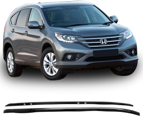 FREEMOTOR802 متوافق مع 2012-2016 Honda CR-V سقف الرف الجانبي، OE نمط أسود لامع ABS سقف علوي القضبان 2PCS زوج in Saudi Arabia