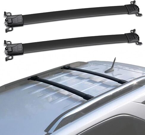 SCITOO Roof Rack Cross Bars, Aluminum Luggage Rack 150lbs Bearing Crossbars Black Roof Rails Fit for Chevrolet Equinox 2010-2017, for GMC Terrain 2010-2017 in Saudi Arabia