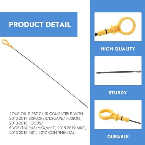 Professional Oil Dip Stick CJ5Z-6750-A – Compatible with Ford 2.0L EcoBoost Engines (Explorer, Edge, Taurus, Lincoln MKC) – Accurate Double Hole Oil Level Check for Car, Truck, RV in Saudi Arabia