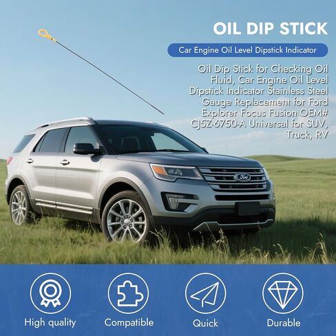Professional Oil Dip Stick CJ5Z-6750-A – Compatible with Ford 2.0L EcoBoost Engines (Explorer, Edge, Taurus, Lincoln MKC) – Accurate Double Hole Oil Level Check for Car, Truck, RV in Saudi Arabia