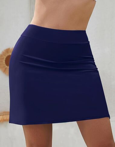 SHEKINI Women High Waist Swim Skirt Modest Bathing Suit Skirt Tummy Control Swim Bottom in Saudi Arabia
