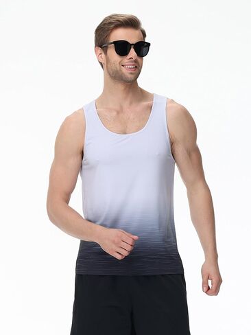 Men's Sleeveless Tank Tops Quick Dry Workout Gym Shirts Muscle Tee for Summer Beach Hawaiian in Saudi Arabia
