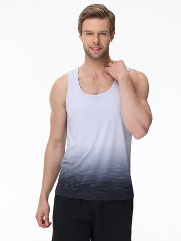 Men's Sleeveless Tank Tops Quick Dry Workout Gym Shirts Muscle Tee for Summer Beach Hawaiian in Saudi Arabia