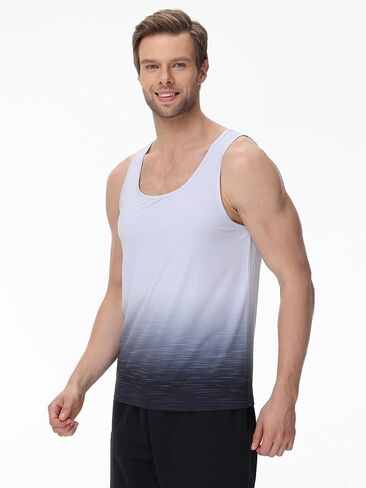 Men's Sleeveless Tank Tops Quick Dry Workout Gym Shirts Muscle Tee for Summer Beach Hawaiian in Saudi Arabia