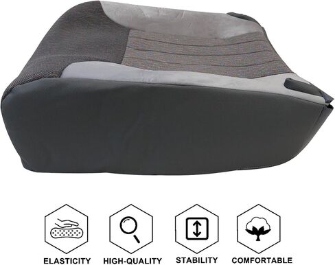 NLQR Front Passenger Side Bottom Cloth Seat Cover Replacement Compatible with Dodge Ram 1500 2500 3500 1994 1995 1996 1997 Medium Quartz Gray #D5 or C3 in Saudi Arabia