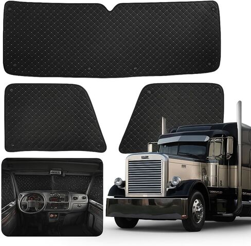 Sun Shield 3-Layer Insulated Blackout Window Cover FITS Peterbilt 386 388 389 in Saudi Arabia