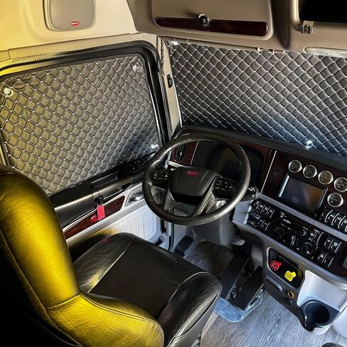 Sun Shield 3-Layer Insulated Blackout Window Cover FITS Peterbilt 386 388 389 in Saudi Arabia