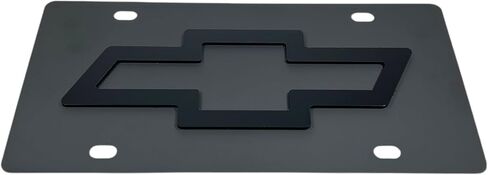 Bowtie Logo License Plate for Chevy (Black) in Saudi Arabia