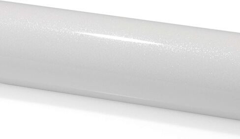 1FTx5FT PET Super Gloss Metallic Sparkle White High Glossy Vinyl Wrap Auto Car Sticker Decal Film Sheet Bubble Free Air Release Technology with Tool Set in Saudi Arabia