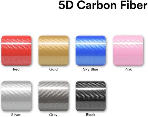 24"x60" (2FTx5FT) 5D Carbon Fiber Textured Red High Gloss Vinyl Wrap Auto Car Sticker Decal Film Sheet Bubble Free Air Release Technology with Tool Kit in Saudi Arabia
