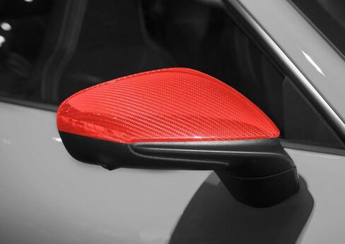 24"x60" (2FTx5FT) 5D Carbon Fiber Textured Red High Gloss Vinyl Wrap Auto Car Sticker Decal Film Sheet Bubble Free Air Release Technology with Tool Kit in Saudi Arabia