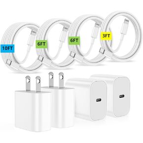 iPhone 15 Charger Fast Charging, iPad Pro charger, Apple USB C to USB C Cable 6ft/6ft/10ft with 20w Wall charger,Type C Cord for iPhone 15/15 Pro/15 Pro Max,iPad Pro,iPad Air 5/4/Mini,iPad 10,Andriod in Kuwait