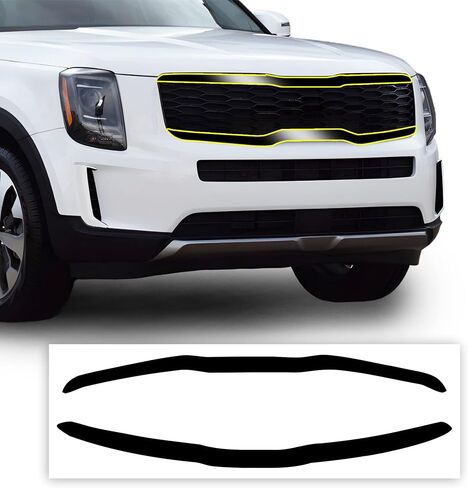 استبدال تراكب حافة الكروم من BOGAR TECH DESIGNS متوافق مع Kia Telluride 2023-2025، أسود لامع in Saudi Arabia