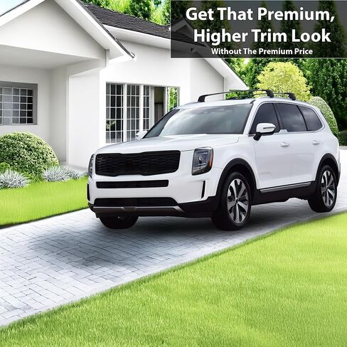 استبدال تراكب حافة الكروم من BOGAR TECH DESIGNS متوافق مع Kia Telluride 2023-2025، أسود لامع in Saudi Arabia