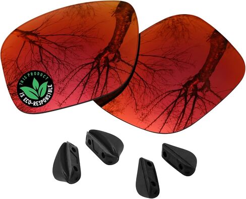 Raydi Polycarbonate Replacement Lenses & Nosepads for Oakley Turbine OO9263 Rectangular Sunglasses in Kuwait