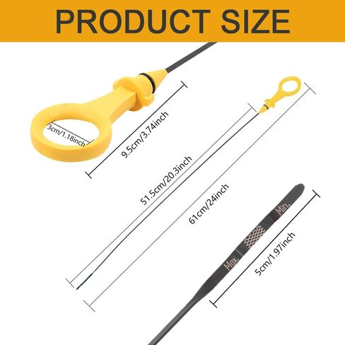 Engine Oil Dipstick, Oil Dipstick Replacement, Automotive Fluid Level Indicator Dip Stick Part, Car Accessories Compatible with Audi A4 A5 Quattro with 2.0T Engine, Replaces OEM#06J115611F in Saudi Arabia