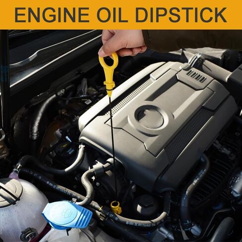 Engine Oil Dipstick, Oil Dipstick Replacement, Automotive Fluid Level Indicator Dip Stick Part, Car Accessories Compatible with Audi A4 A5 Quattro with 2.0T Engine, Replaces OEM#06J115611F in Saudi Arabia