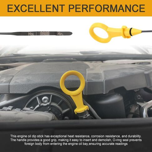 Engine Oil Dipstick, Oil Dipstick Replacement, Automotive Fluid Level Indicator Dip Stick Part, Car Accessories Compatible with Audi A4 A5 Quattro with 2.0T Engine, Replaces OEM#06J115611F in Saudi Arabia