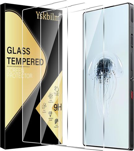 (3 Pack) for ZTE Nubia Red Magic 9 Pro/9s Pro/9 Pro Plus Screen Protector,Tempered Glass flim,9H Hardness,Anti-Scratch, Case Friendly, Bubble Free,HD Clear in Kuwait