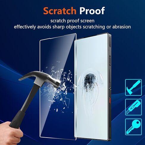 (3 Pack) for ZTE Nubia Red Magic 9 Pro/9s Pro/9 Pro Plus Screen Protector,Tempered Glass flim,9H Hardness,Anti-Scratch, Case Friendly, Bubble Free,HD Clear in Kuwait