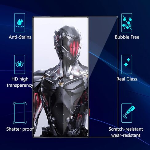 (3 Pack) for ZTE Nubia Red Magic 9 Pro/9s Pro/9 Pro Plus Screen Protector,Tempered Glass flim,9H Hardness,Anti-Scratch, Case Friendly, Bubble Free,HD Clear in Kuwait