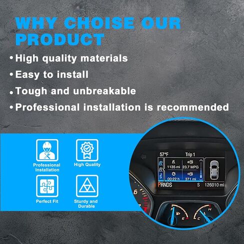 SecosAutoparts LCD Display Color Screen Compatible with Ford Focus 2014 2015 2016 Compatible with Ford Escape 2013 2014 2015 2016# LQ042T5DZ11 LQ042T5DZ13A 150 MPH Speedometer Instrument in Saudi Arabia