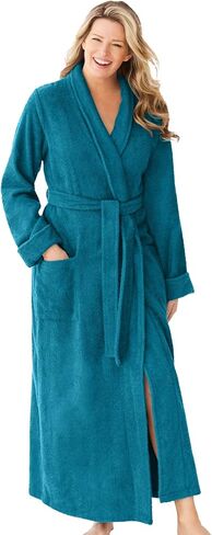 Dreams & Co. Plus Size Long Terry Robe in Kuwait
