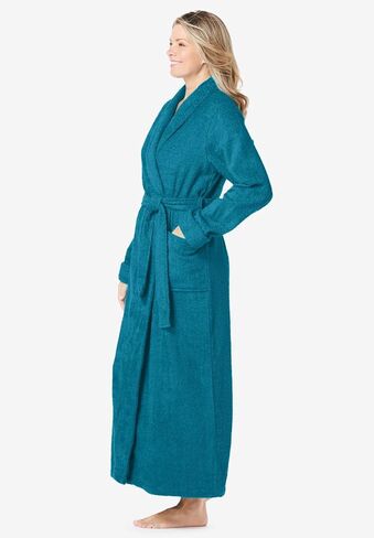 Dreams & Co. Plus Size Long Terry Robe in Kuwait
