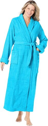 Dreams & Co. Plus Size Long Terry Robe in Kuwait