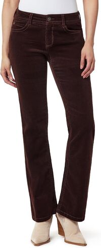WallFlower Women's Feisty Curvy Low Rise Slim Flare Corduroy Juniors Pants in Kuwait
