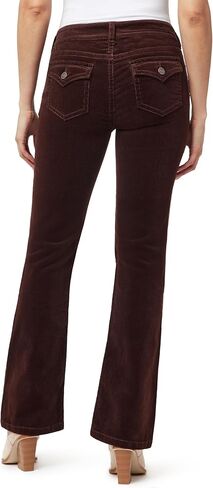 WallFlower Women's Feisty Curvy Low Rise Slim Flare Corduroy Juniors Pants in Kuwait
