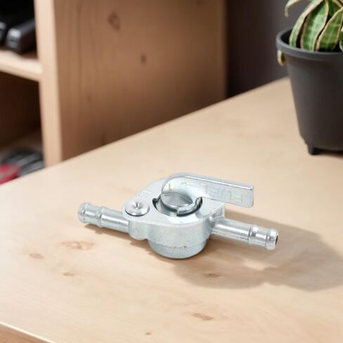 1 Pcs 6mm Motorcycle Fuel Tank Valve – Single Silver Zinc Alloy Switch for Precision Control in Saudi Arabia
