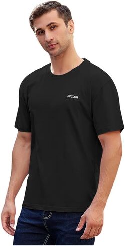 Mens T-Shirts Cotton, Loose Fit, 100% Cotton T Shirts for Men, Soft & Breathable in Saudi Arabia
