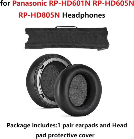 for Panasonic Earpads,Replacement Earmuff Cushion Earpads for Panasonic RP-HD601N RP-HD605N RP-HD805N Headphones Pads Earcup (earpad+headbeam) in Saudi Arabia