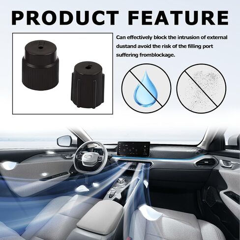 20 Pcs Ac Low Pressure Port Cap, 13mm & 16mm Air Conditioning Service Ac Valve Cap, High & Low Pressure Ac Service Valve Cap for Most Cars (5 Blue Low Side, 5 Red High Side, 10 Black High Side) in Kuwait