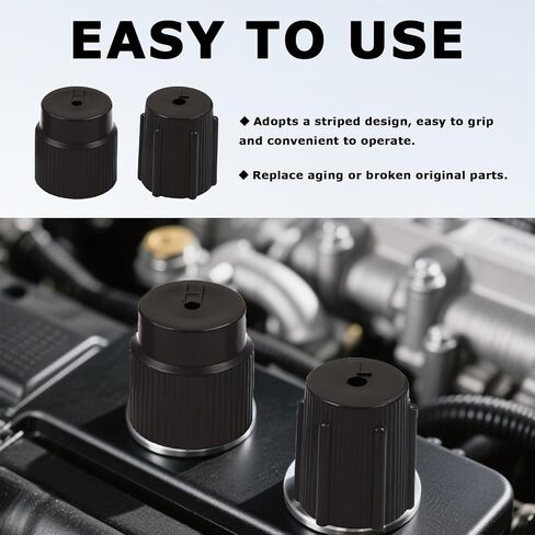 20 Pcs Ac Low Pressure Port Cap, 13mm & 16mm Air Conditioning Service Ac Valve Cap, High & Low Pressure Ac Service Valve Cap for Most Cars (5 Blue Low Side, 5 Red High Side, 10 Black High Side) in Kuwait