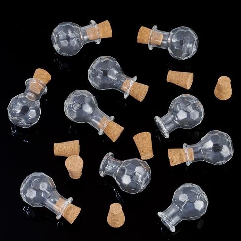 20Pcs Glass Jar Glass Bottles 4x1.2cm (1.58x0.47 inch) Bead Containers with Cork Stopper Wishing Bottle 5ml for Beads Storage Package DIY Handmade Crafts Making (0.17 fl. oz) in Saudi Arabia