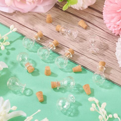 20Pcs Glass Jar Glass Bottles 4x1.2cm (1.58x0.47 inch) Bead Containers with Cork Stopper Wishing Bottle 5ml for Beads Storage Package DIY Handmade Crafts Making (0.17 fl. oz) in Saudi Arabia