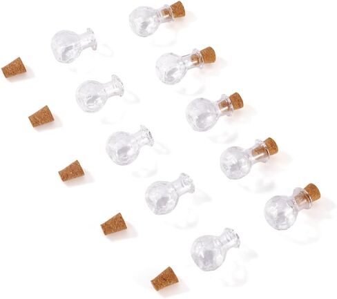 20Pcs Glass Jar Glass Bottles 4x1.2cm (1.58x0.47 inch) Bead Containers with Cork Stopper Wishing Bottle 5ml for Beads Storage Package DIY Handmade Crafts Making (0.17 fl. oz) in Saudi Arabia