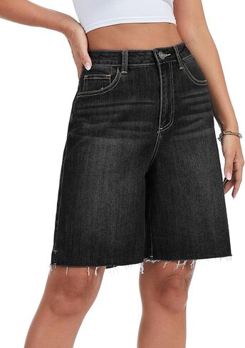 YUCOLEN Women's Jorts Baggy High Waisted Jean Shorts Ripped Denim Bermuda Shorts Y2K Shorts in Saudi Arabia