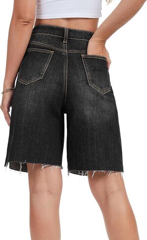 YUCOLEN Women's Jorts Baggy High Waisted Jean Shorts Ripped Denim Bermuda Shorts Y2K Shorts in Saudi Arabia