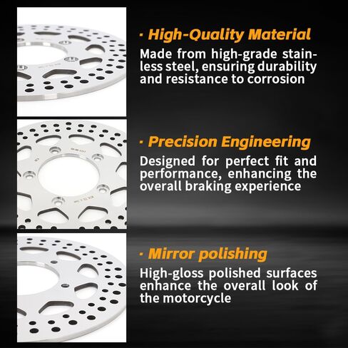 TOFR 11.8" Front Rear Brake Rotors Discs for Harley VRSC 10th Anniversary V Rod 2012 V-Rod 2006 VRSCD Night Rod 2006-2008 VRSCDX Night Rod Special (Cast Wheel) VRSCR Street Rod 2006-2007 in Saudi Arabia