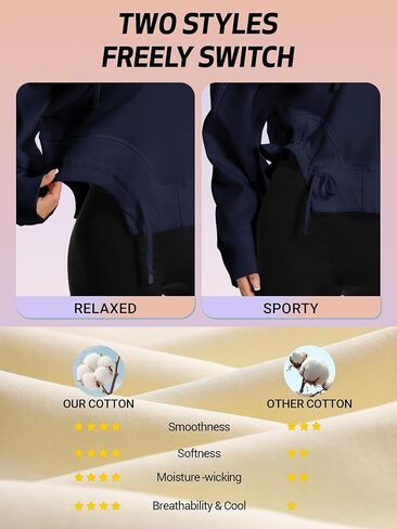 DITOK هوديس كبيرة الحجم للنساء والفتيات من القطن Y2K بلوفر بلوزات عصرية مريحة بقلنسوة للسفر في الخريف والشتاء in Kuwait