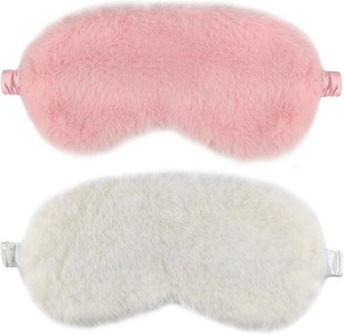 1 Pcs Colors Eye Mask for Sleeping, Sleepover Stuff, Soft, Elastic Band Plush Sleeping Eye Mask, for Everyone Travel Nap Sleeping (Pink) in Saudi Arabia