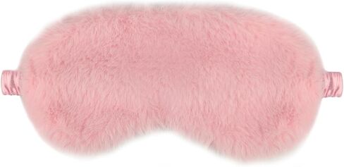 1 Pcs Colors Eye Mask for Sleeping, Sleepover Stuff, Soft, Elastic Band Plush Sleeping Eye Mask, for Everyone Travel Nap Sleeping (Pink) in Saudi Arabia