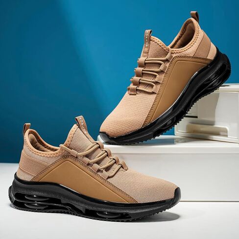 Men's Lightweight Air Cushion Sneakers - Breathable Mesh Athletic Shoes for Casual & Sports Wear in Saudi Arabia